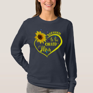 Blessed To Be Called Mum Sunflower Lovers Grandma T-Shirt