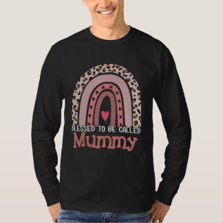 Blessed To Be Called Mummy Rainbow Leopard Mother T-Shirt