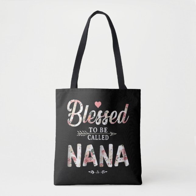 Blessed To Be Called Nana Christmas Tote Bag (Front)