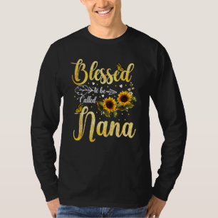 Blessed To Be Called Nana Sunflower Butterfly Moth T-Shirt