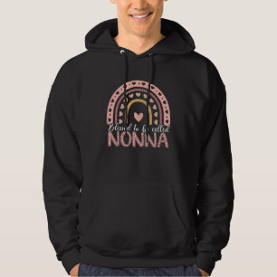 Blessed To Be Called Nonna Leopard Rainbow Cute Mo Hoodie