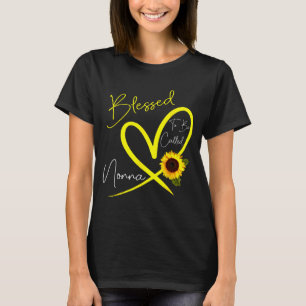 Blessed to be called nonna sunflower heart mother' T-Shirt