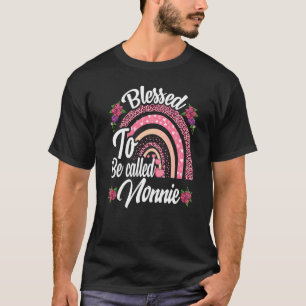 Blessed To Be Called Nonnie Cute Rainbow Mothers D T-Shirt