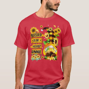 Blessed To Be Called Nonnie Fall Gnome Sunflowers  T-Shirt