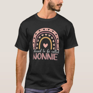 Blessed To Be Called Nonnie Leopard Rainbow Cute M T-Shirt