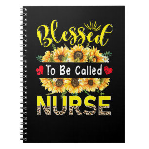 Blessed To Be Called Nurse Leopard Sunflowers Nurs Notebook