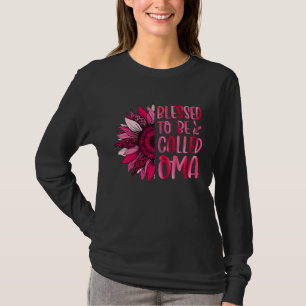 Blessed To Be Called Oma Cute Floral Women Mothers T-Shirt