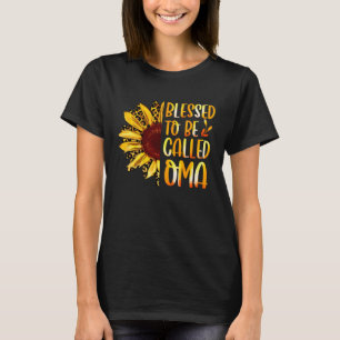 Blessed To Be Called Oma Cute Sunflower Women Moth T-Shirt