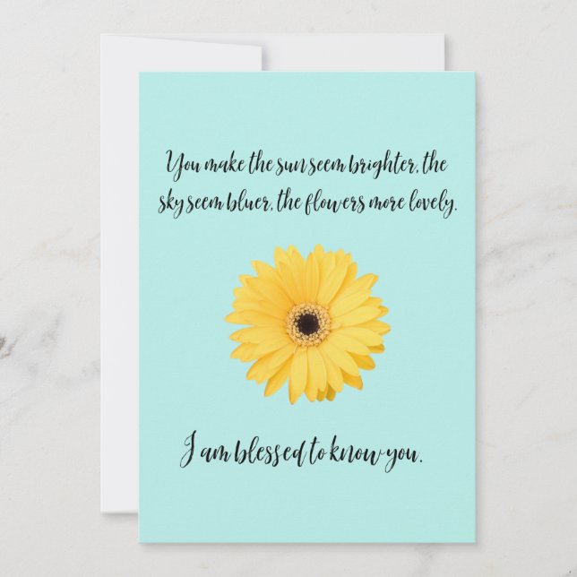 Blessed to Know You Thank You Card (Front)