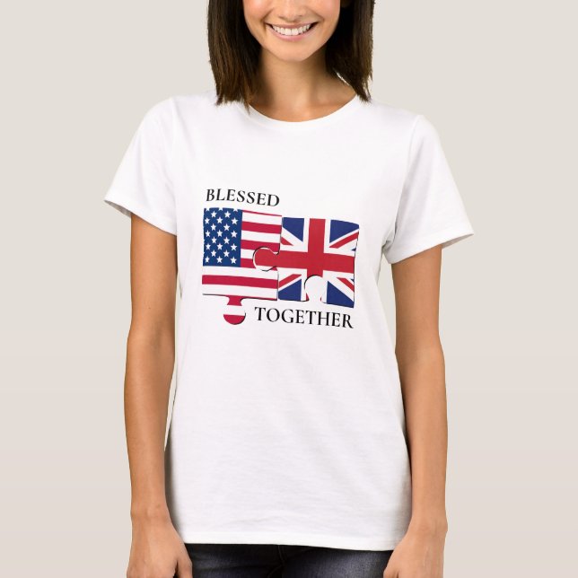 Blessed Together USA UNION JACK Flag T-Shirt (Front)