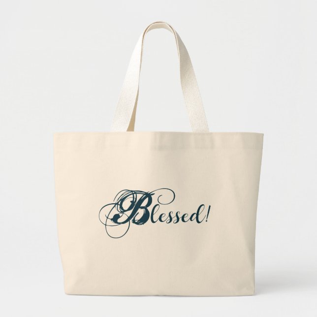 Blessed! Tote (Blue) (Front)