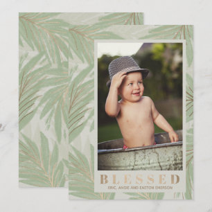 Blessed Tropical Christmas Photo Holiday Card