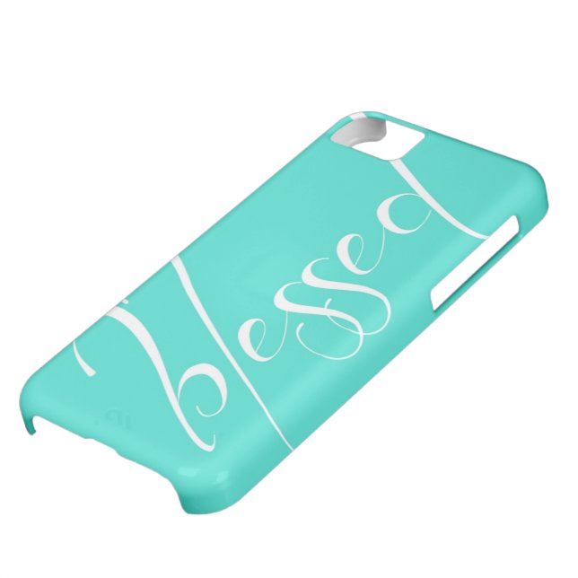 Blessed Turquoise Statement iPhone 5s Case (Bottom)