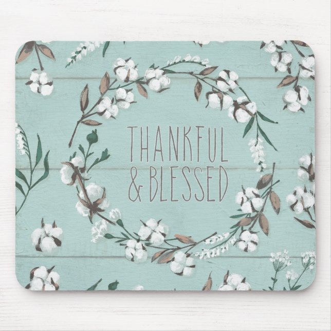 Blessed VI Mint | Thankful & Blessed Mouse Pad (Front)