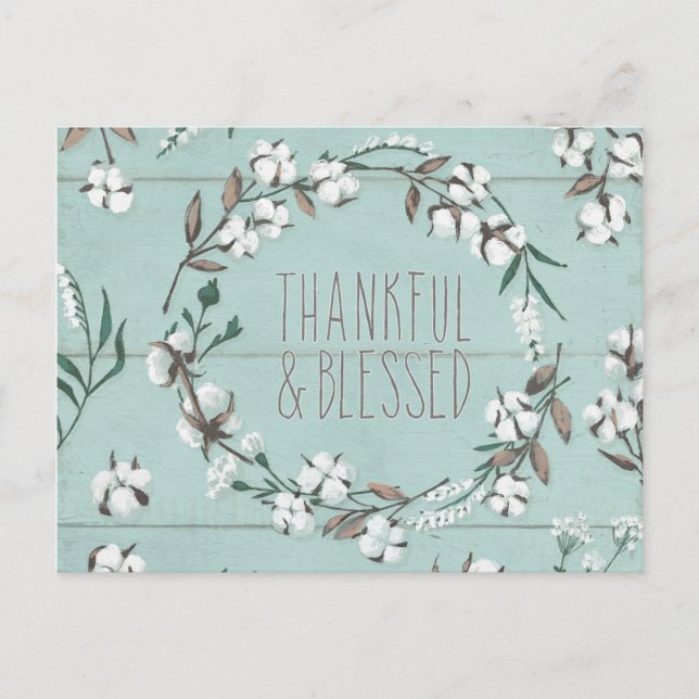 Blessed VI Mint | Thankful & Blessed Postcard (Front)