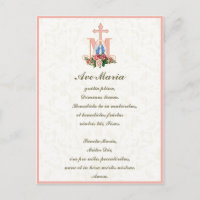 Blessed Virgin Hail Mary Jesus Latin Vintage