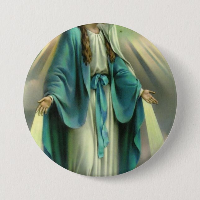 Blessed Virgin Mary 7.5 Cm Round Badge (Front)