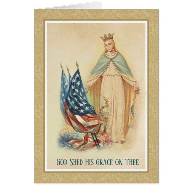 Blessed Virgin Mary American Flag (Front)