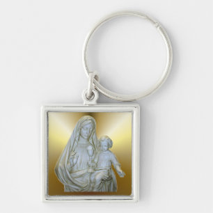 Blessed Virgin Mary and Child Jesus Key Ring