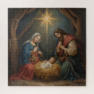 Blessed Virgin Mary and Infant Child Jesus  Jigsaw Puzzle