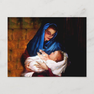 Blessed Virgin Mary and Infant Child Jesus Postcard
