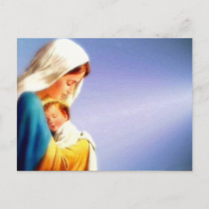 Blessed Virgin Mary and Infant Child Jesus Postcard