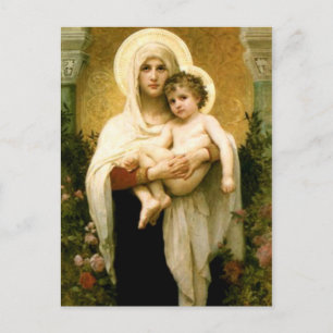 Blessed Virgin Mary and Infant Child Jesus Postcard