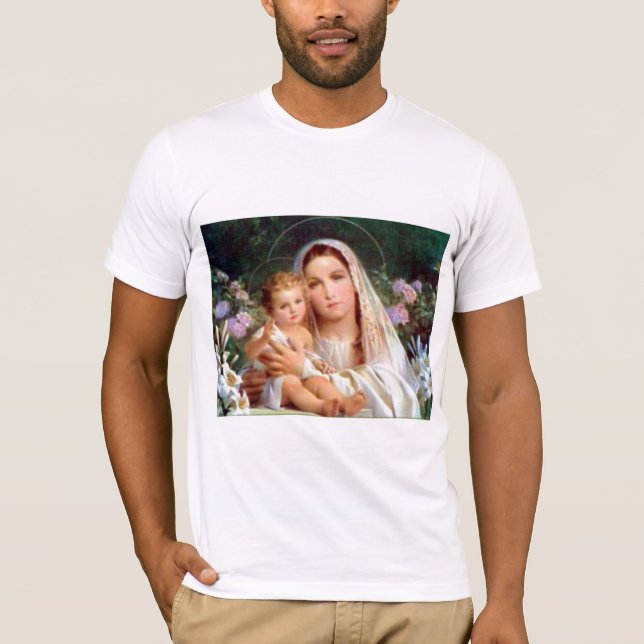 Blessed Virgin Mary and Infant Child Jesus T-Shirt (Front)