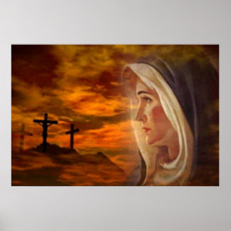 Blessed Virgin Mary Calvary Print