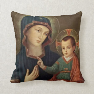 Blessed Virgin Mary Catholic Child Jesus Cushion