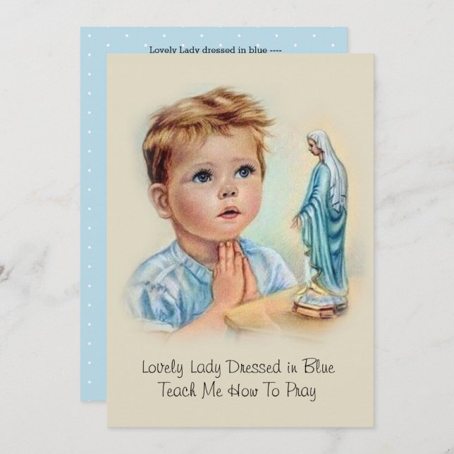 Blessed Virgin Mary Catholic Prayer Poem Card (Front/Back)