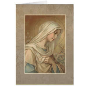 Blessed Virgin Mary Catholic Religious Daisies