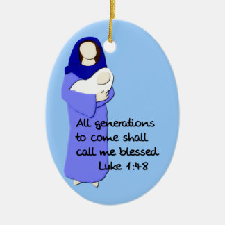Blessed Virgin Mary Ceramic Tree Decoration