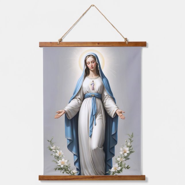 Blessed Virgin Mary Christian Catholic Hanging Ta Tapestry (Front)