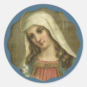 Blessed Virgin Mary Classic Round Sticker