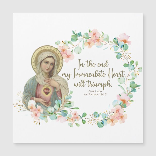 Blessed Virgin Mary Fatima Religious Catholic (Front)