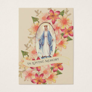 Blessed Virgin Mary  Funeral Prayer Holy Card