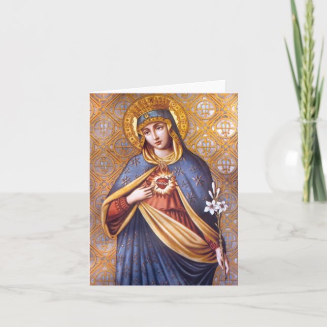 Blessed Virgin Mary Greeting card (Front)
