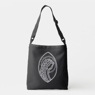 Blessed Virgin Mary in Lace on Black Velvet  Crossbody Bag