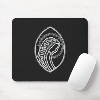 Blessed Virgin Mary in Lace on Black Velvet Mouse Pad