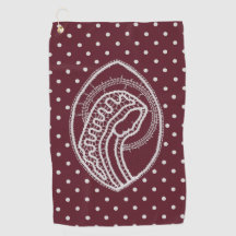Blessed Virgin Mary in White Lace on Burgundy
