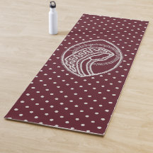 Blessed Virgin Mary in White Lace on Burgundy
