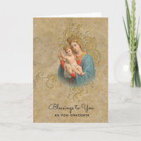 Blessed Virgin Mary Jesus Graduation Commencement