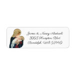 Blessed Virgin Mary Jesus  Return Address Labels<br><div class="desc">Lovely Traditional image of the Blessed Virgin Mary holding the baby Jesus in her arms.
Text and fonts can be modified.</div>