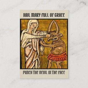 Blessed Virgin Mary Punch the Devil Holy Cards