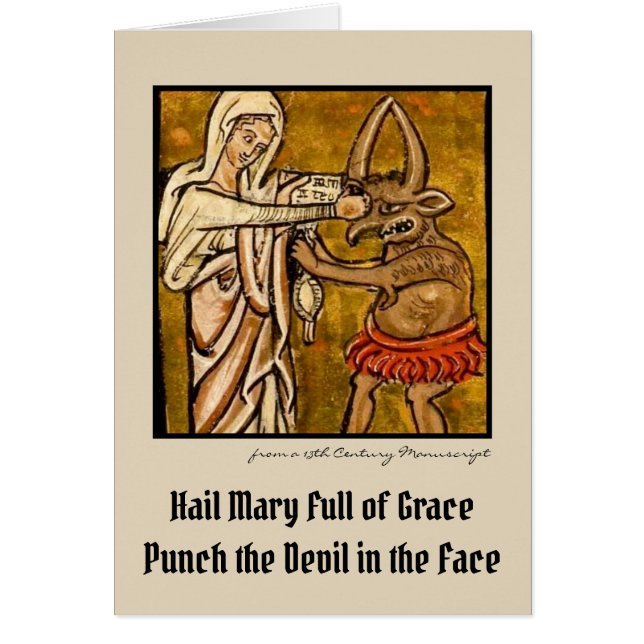 Blessed Virgin Mary Punching the Devil in the Face (Front)
