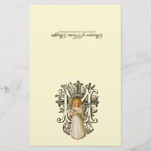 Blessed Virgin Mary Religious Catholic Floral