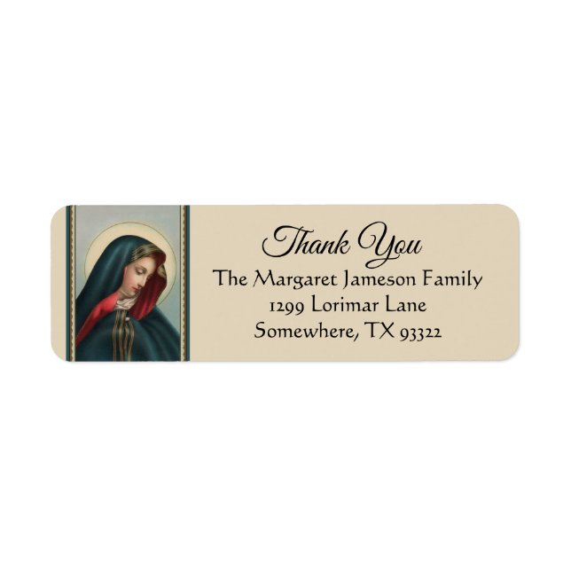 Blessed Virgin Mary ReligiousThank You (Front)