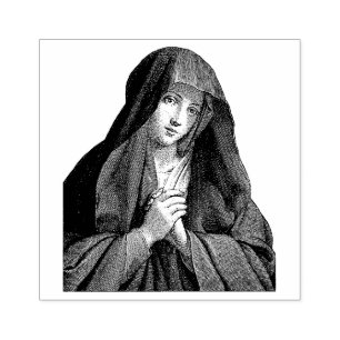 Blessed Virgin Mary Sorrowful Mother Religious Rubber Stamp