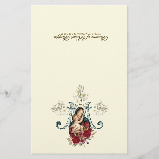 Blessed Virgin Mary Spiritual Communion Prayer (Front)